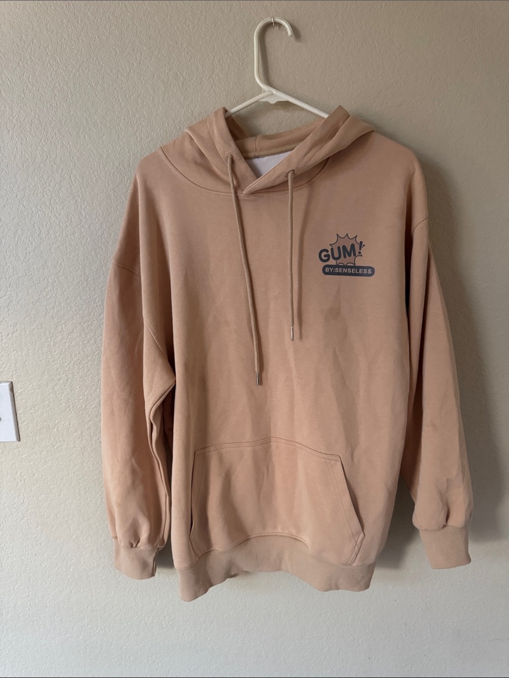 GUM By Senseless Men's Beige Pullover Hoodie